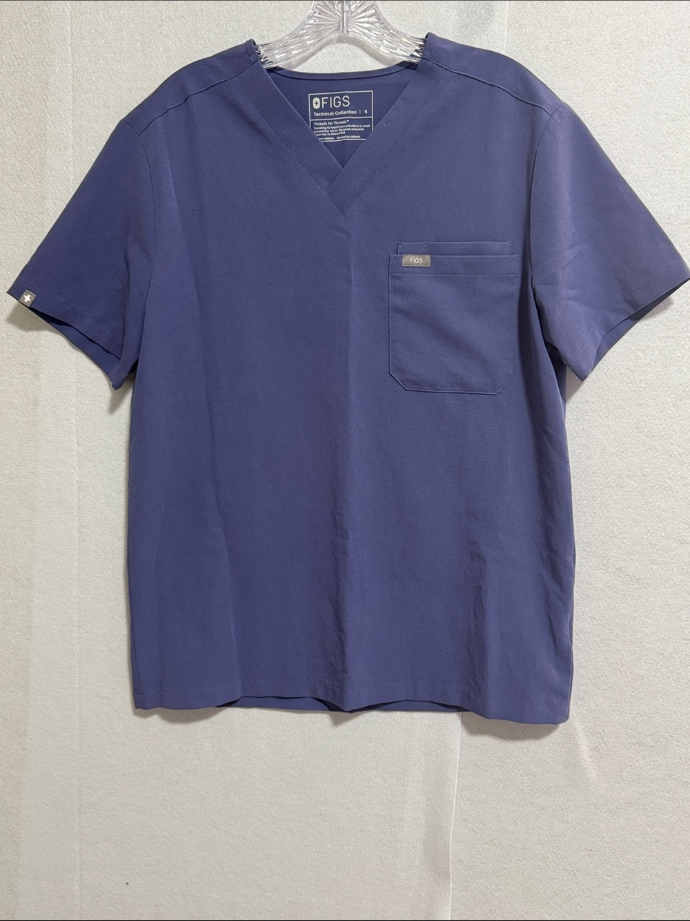 Figs Women's V-Neck Technical Collection Scrub Top - Purple Shaddow